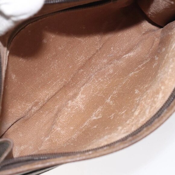 GUCCI GG Plus Supreme Clutch Bag PVC Leather Beige Auth bs25739 - Picture 10 of 16